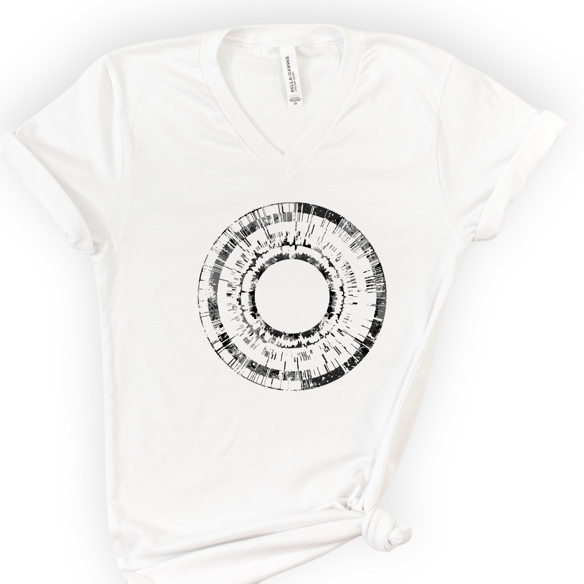 Genetic Sequence v-neck t-shirt — White