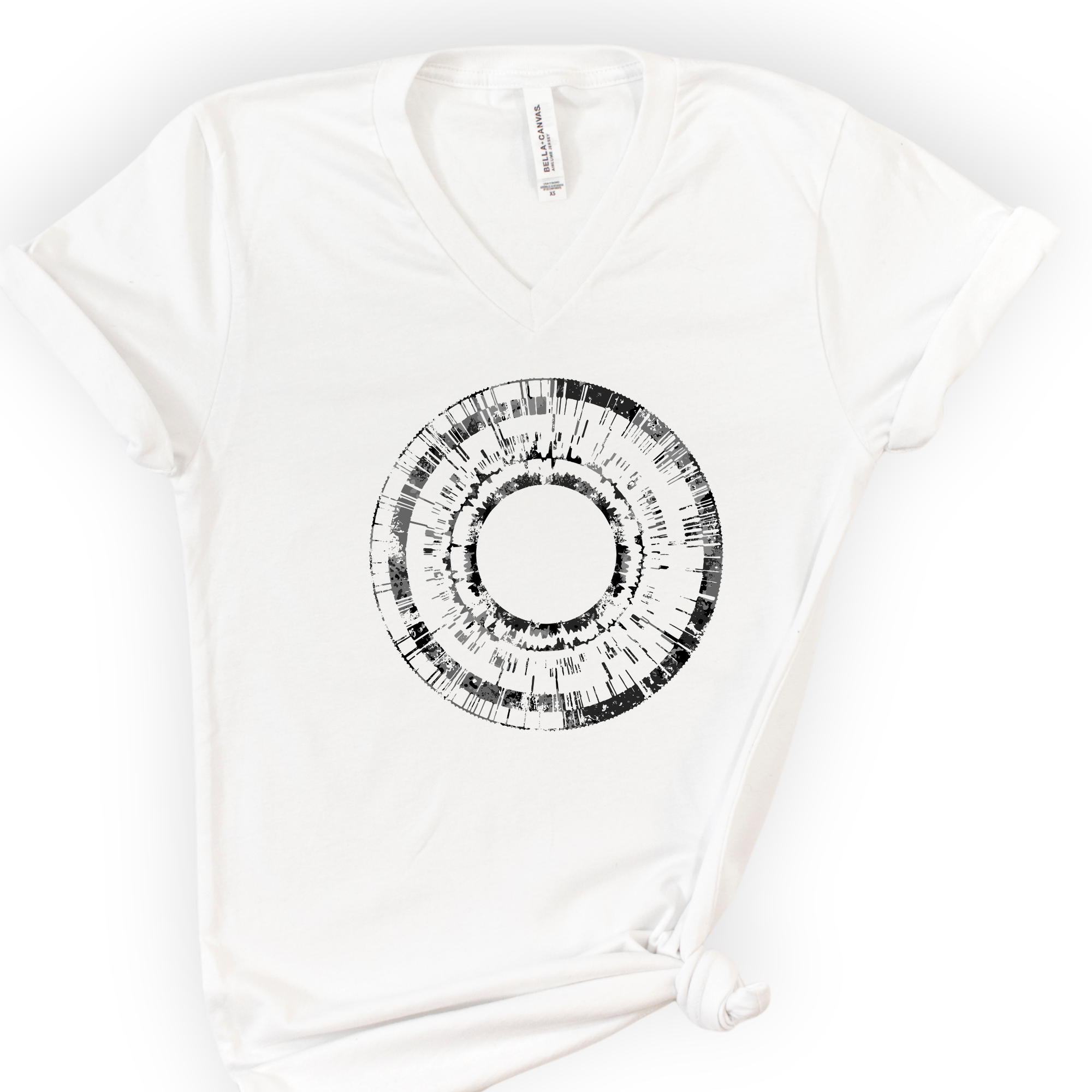 Genetic Sequence v-neck t-shirt — White