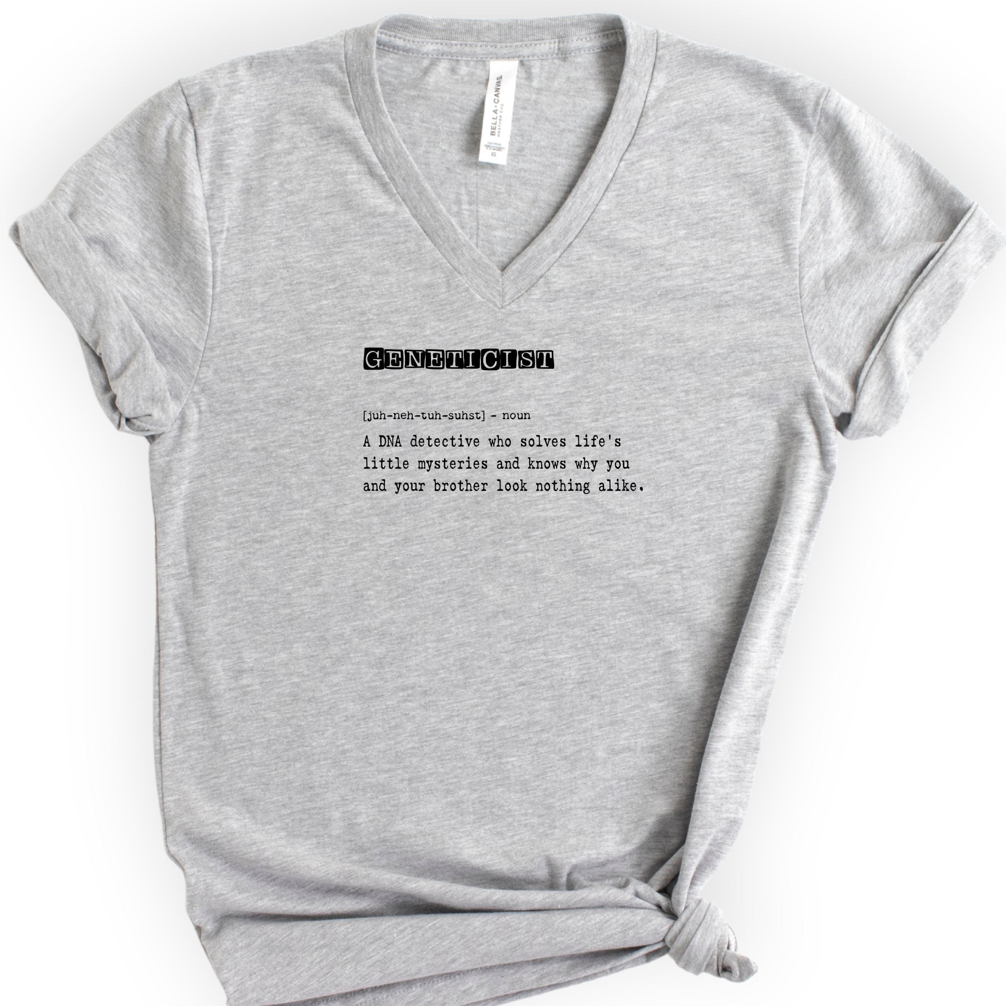 Geneticist Definition v-neck t-shirt — Athletic Heather