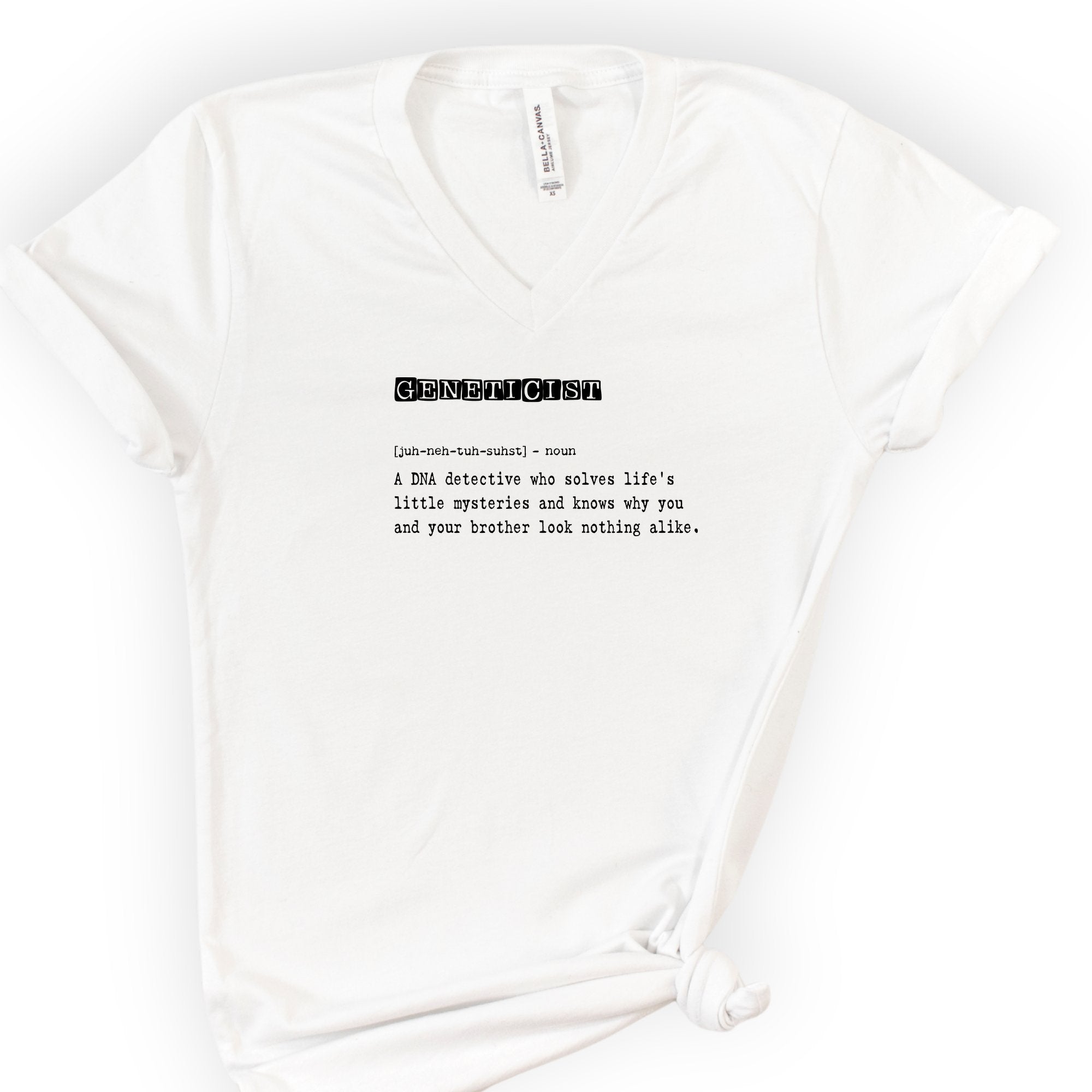 Geneticist Definition v-neck t-shirt — White