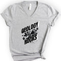 Geology Rocks v-neck t-shirt — Athletic Heather