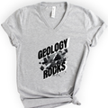 Geology Rocks v-neck t-shirt — Athletic Heather