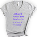 GJWHF - Academic Research v-neck t-shirt — Athletic Heather