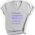 GJWHF - Academic Research v-neck t-shirt — Athletic Heather