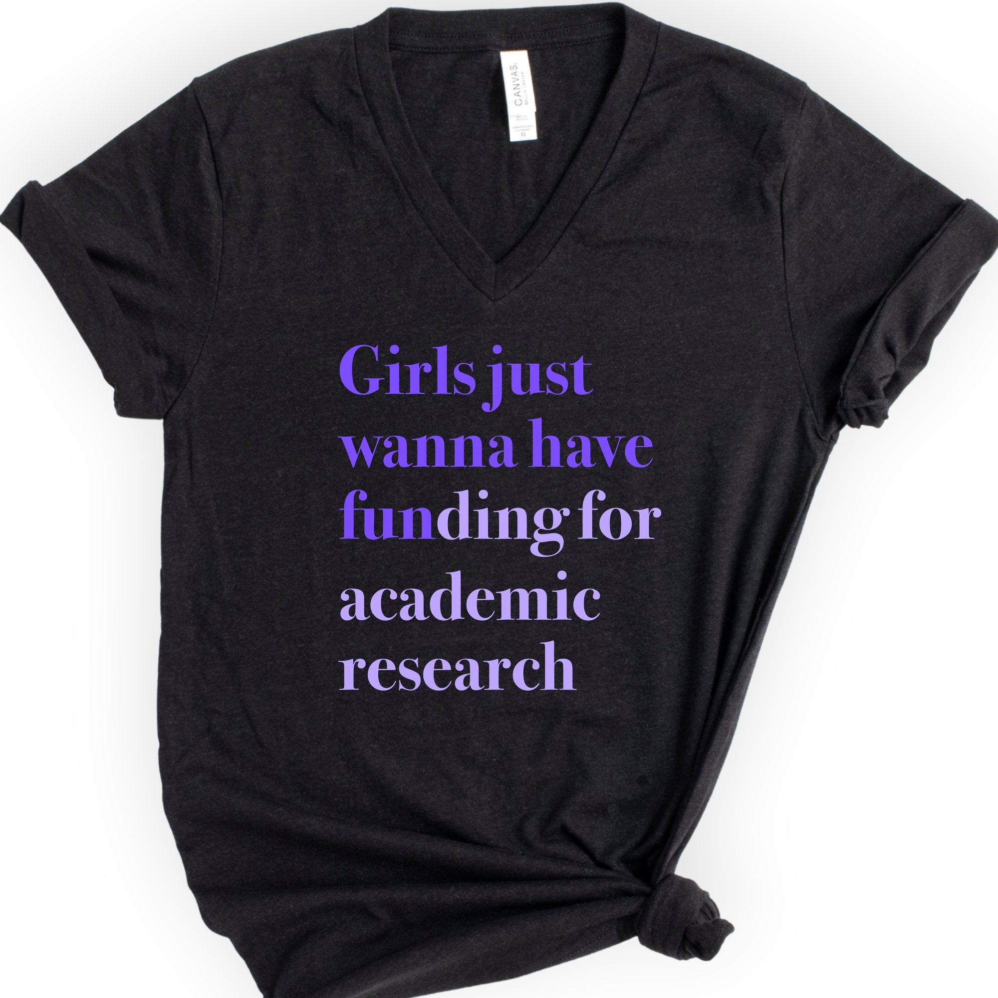 GJWHF - Academic Research v-neck t-shirt — Black