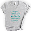 GJWHF - Biomedical Research v-neck t-shirt — Athletic Heather