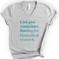 GJWHF - Biomedical Research v-neck t-shirt — Athletic Heather