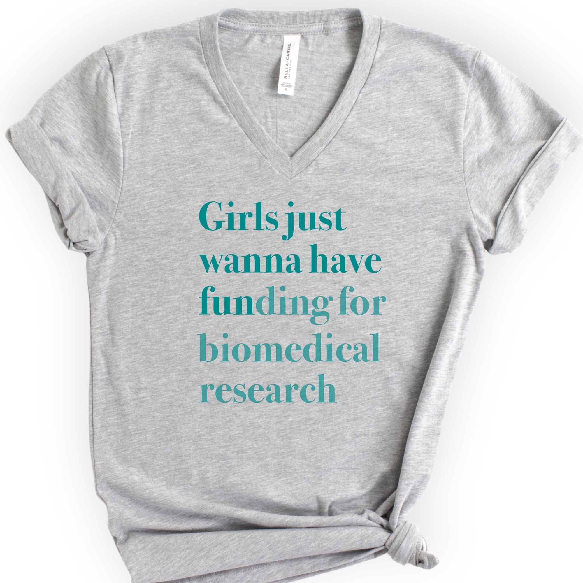 GJWHF - Biomedical Research v-neck t-shirt — Athletic Heather