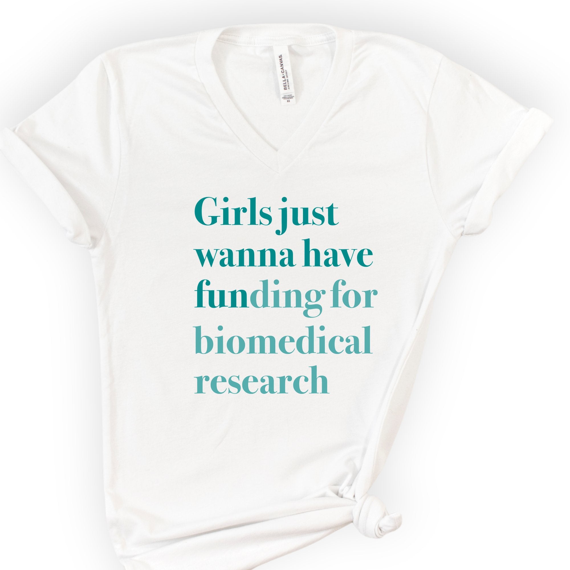 GJWHF - Biomedical Research v-neck t-shirt — White