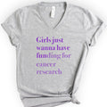 GJWHF - Cancer Research v-neck t-shirt — Athletic Heather