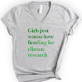GJWHF - Climate Research v-neck t-shirt — Athletic Heather