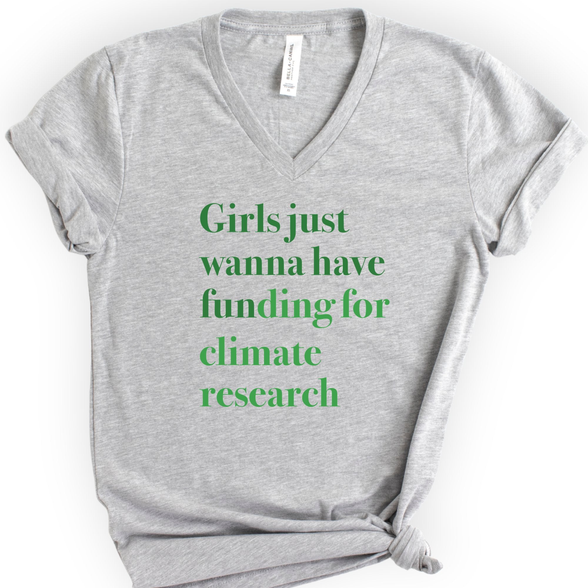 GJWHF - Climate Research v-neck t-shirt — Athletic Heather