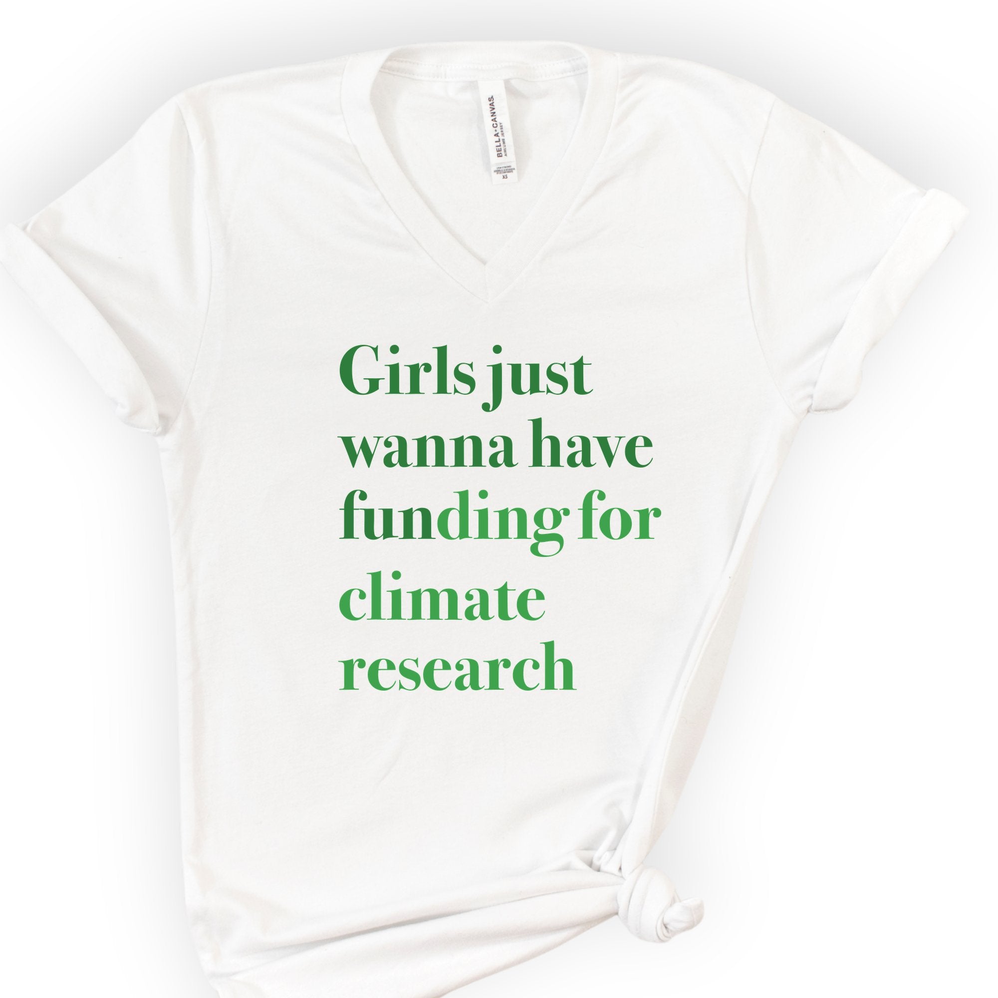 GJWHF - Climate Research v-neck t-shirt — White