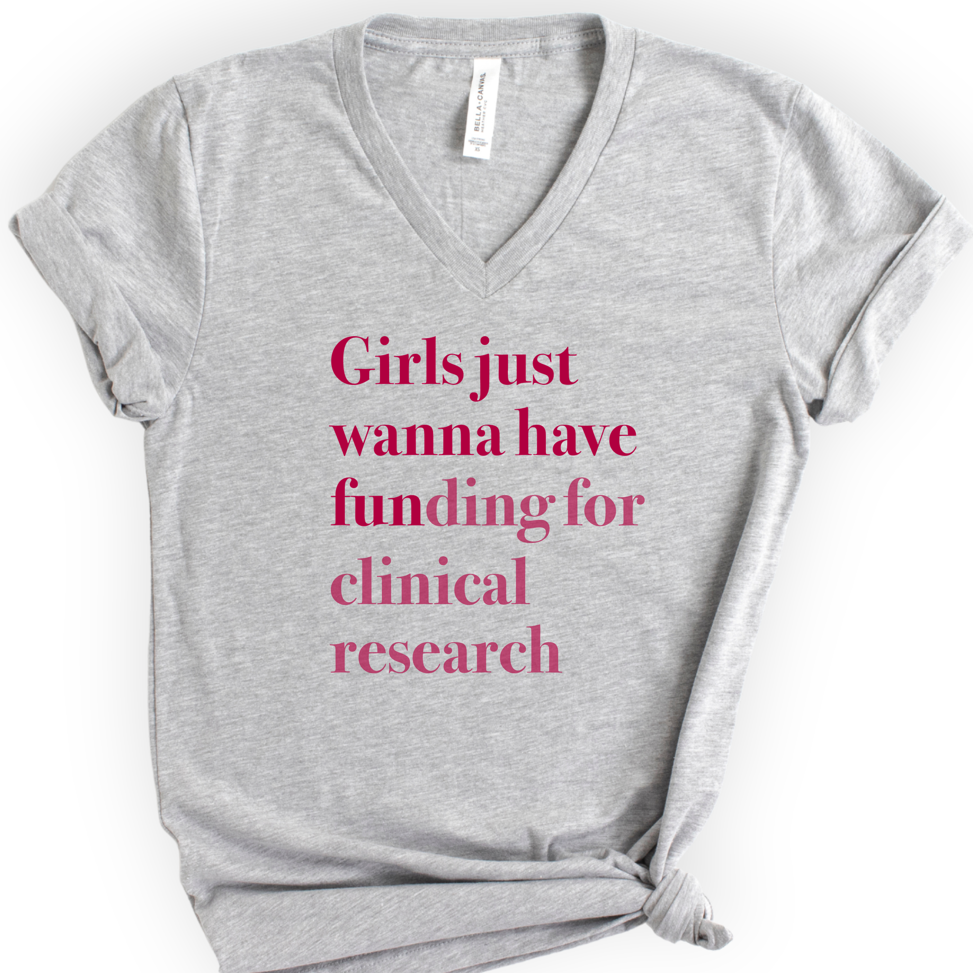 GJWHF - Clinical Research v-neck t-shirt — Athletic Heather
