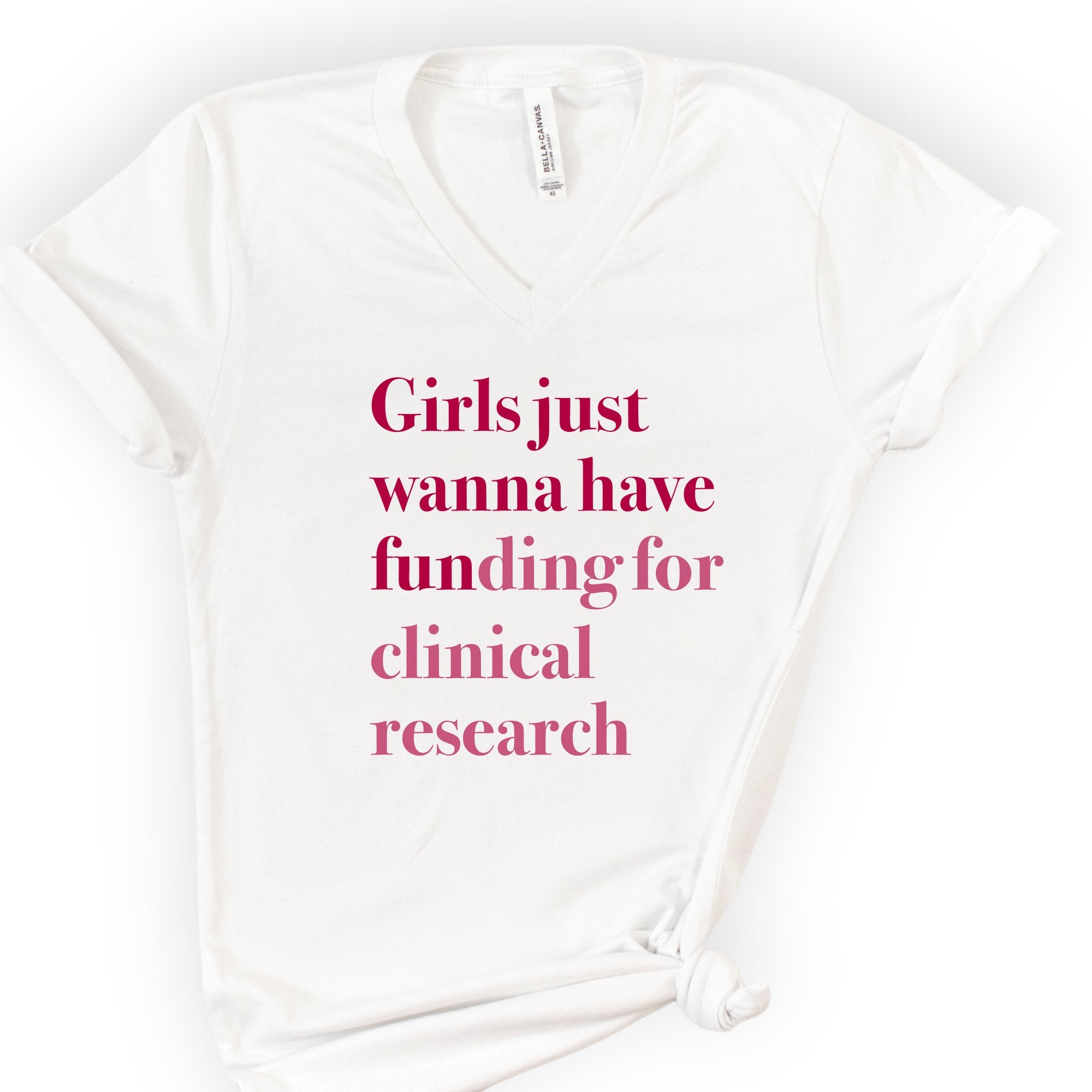 GJWHF - Clinical Research v-neck t-shirt — White
