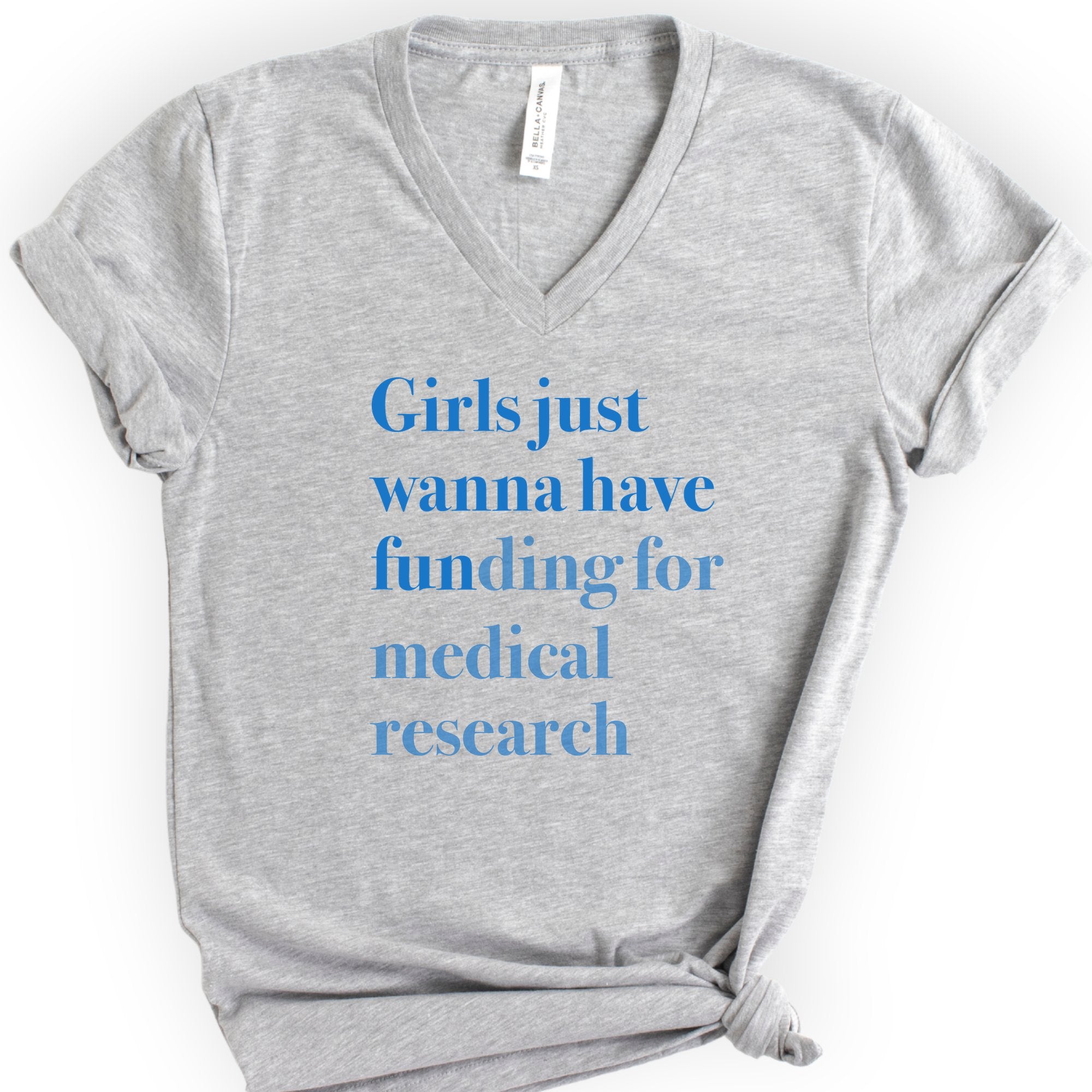 GJWHF - Medical Research v-neck t-shirt — Athletic Heather