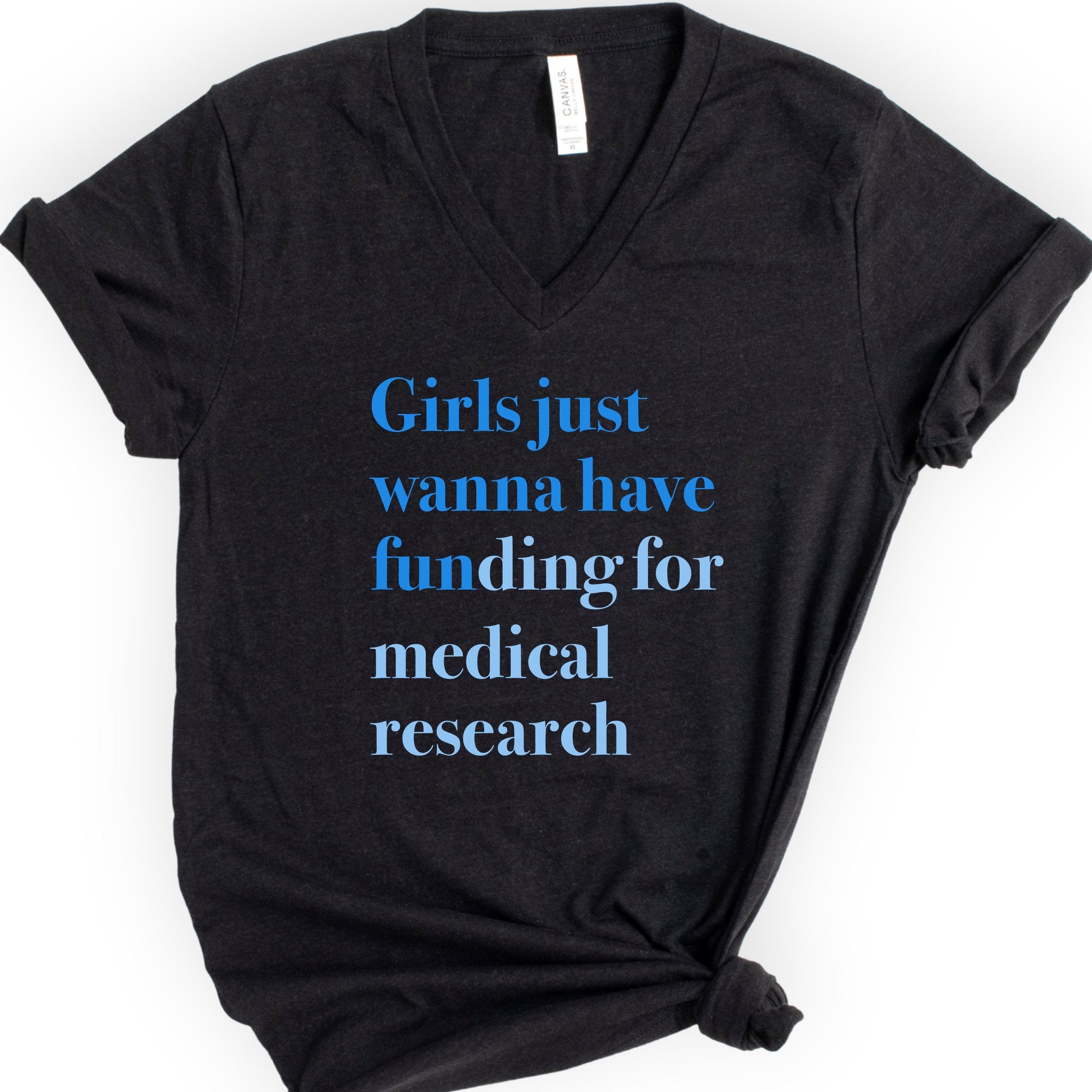 GJWHF - Medical Research v-neck t-shirt — Black