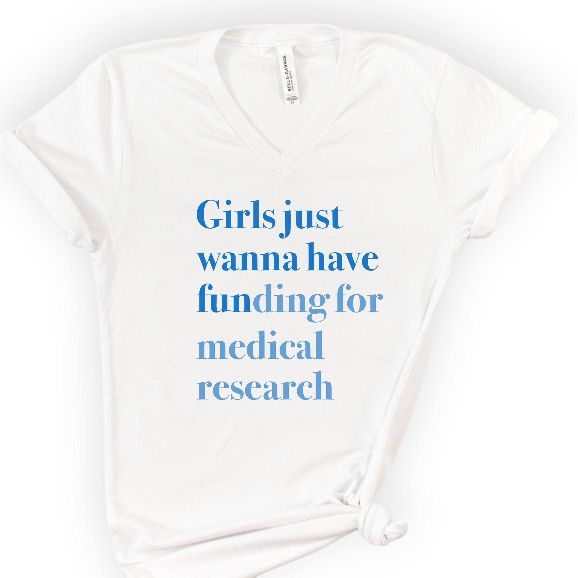 GJWHF - Medical Research v-neck t-shirt — White