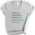 GJWHF - Public Health Research v-neck t-shirt — Athletic Heather