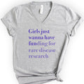 GJWHF - Rare Disease Research v-neck t-shirt — Athletic Heather