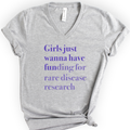 GJWHF - Rare Disease Research v-neck t-shirt — Athletic Heather