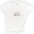 Glassware One Line Art v-neck t-shirt — White