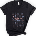 Historic Women Scientists v-neck t-shirt — Black