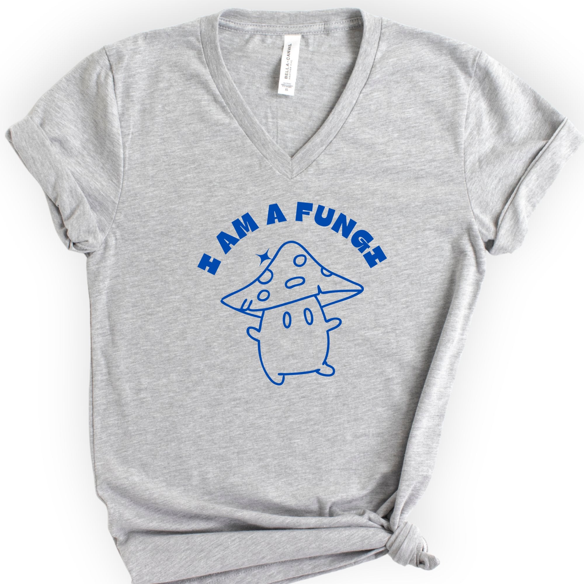 I'm a fungi v-neck t-shirt — Athletic Heather