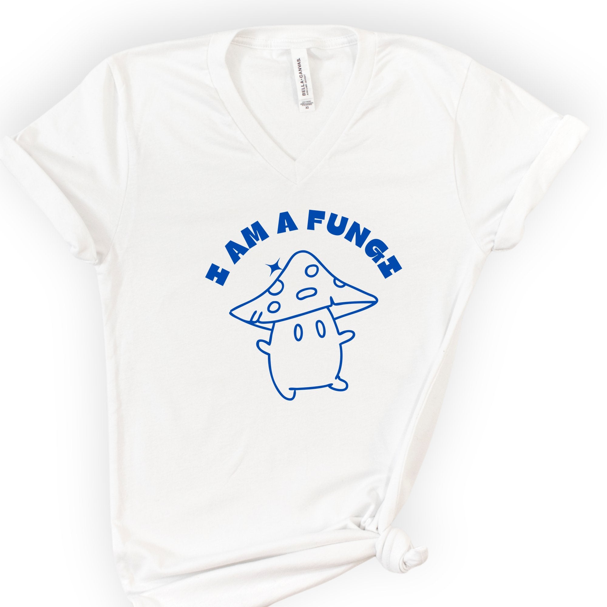 I'm a fungi v-neck t-shirt — White