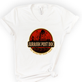 Jurassic Post Doc v-neck t-shirt — White
