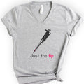 Just The Tip v-neck t-shirt — Athletic Heather