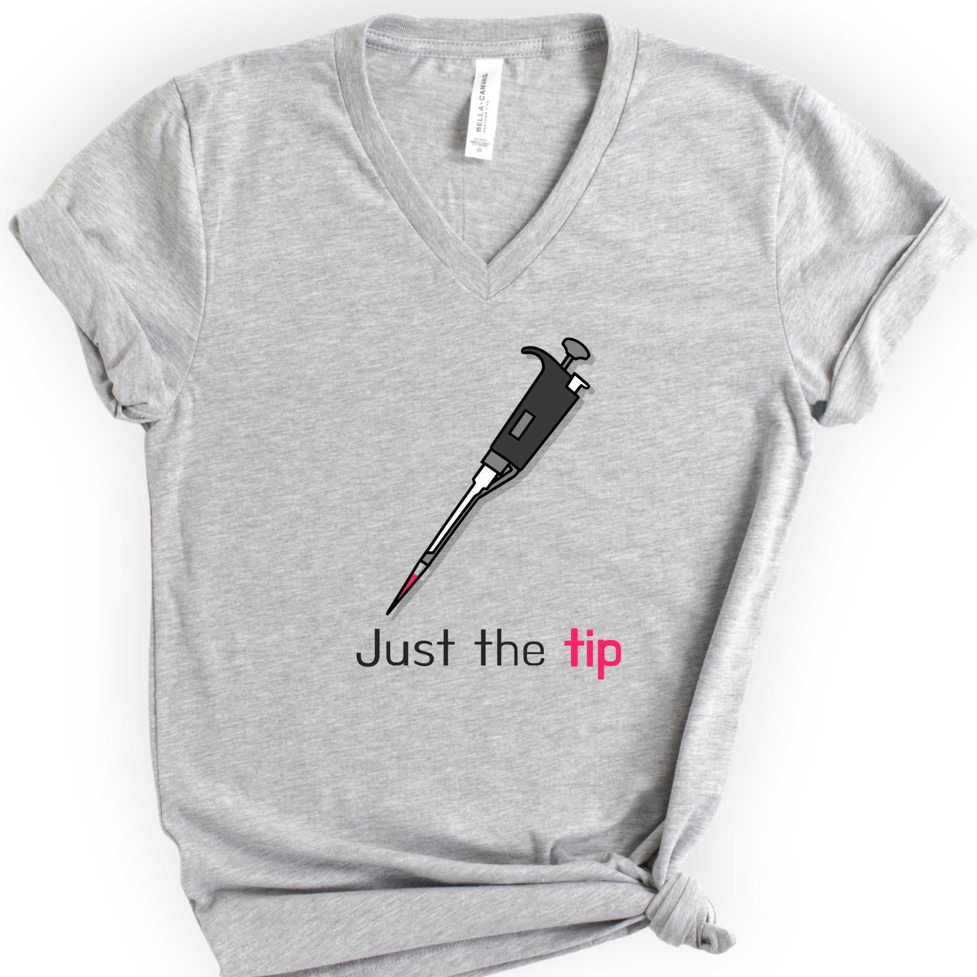 Just The Tip v-neck t-shirt — Athletic Heather