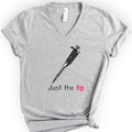 Just The Tip v-neck t-shirt — Athletic Heather