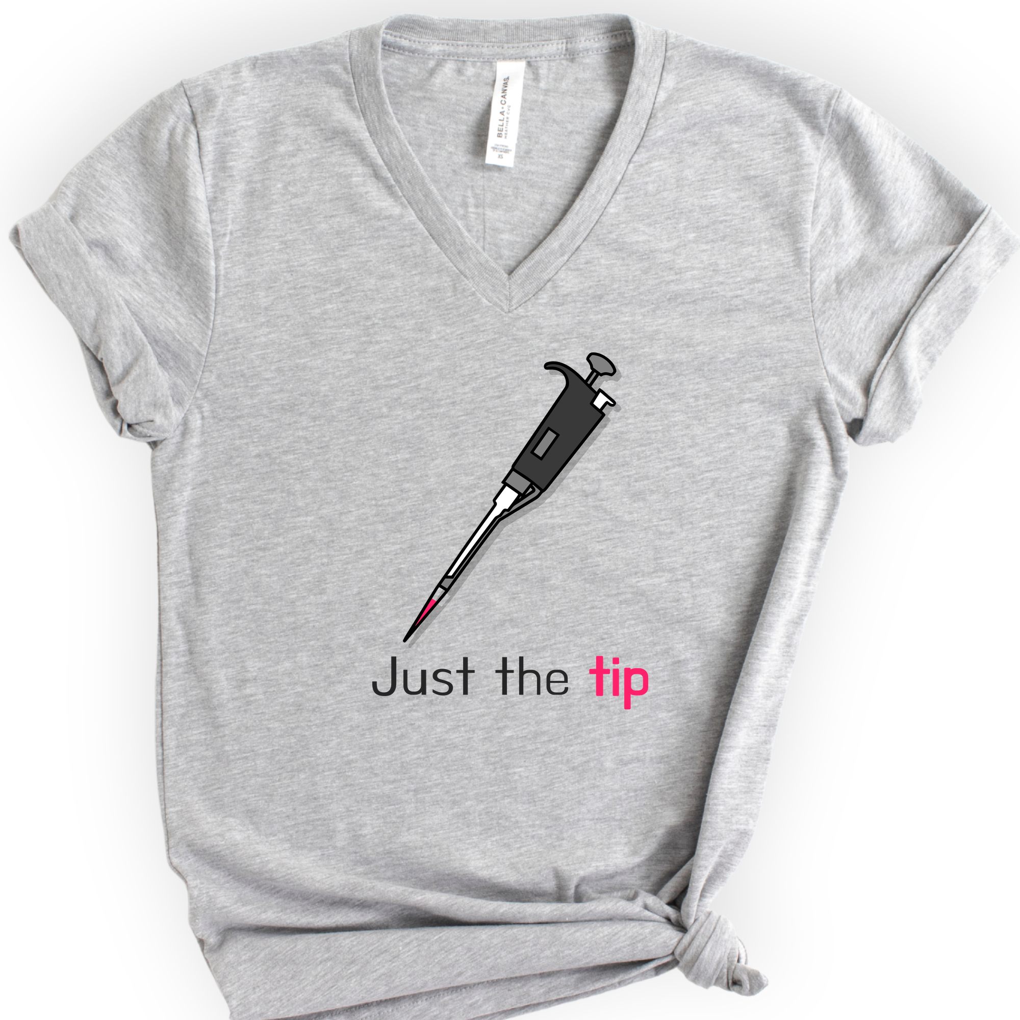Just The Tip v-neck t-shirt — Athletic Heather