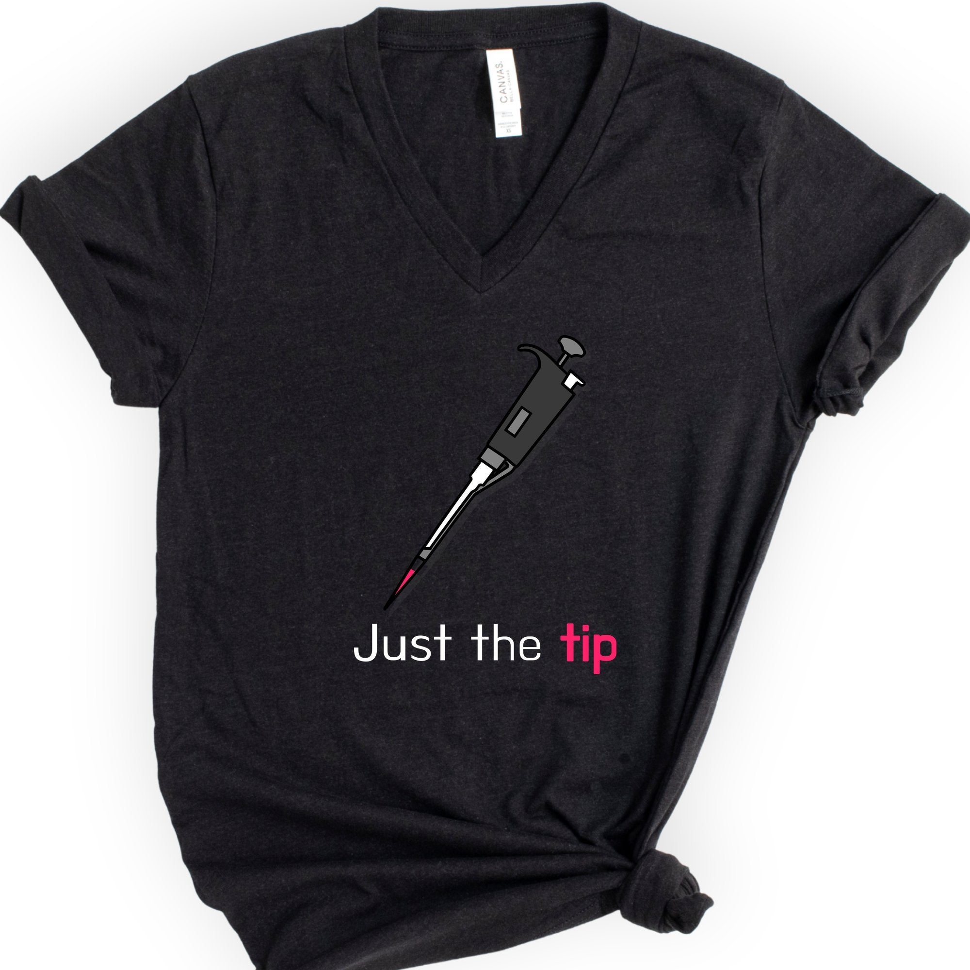 Just The Tip v-neck t-shirt — Black
