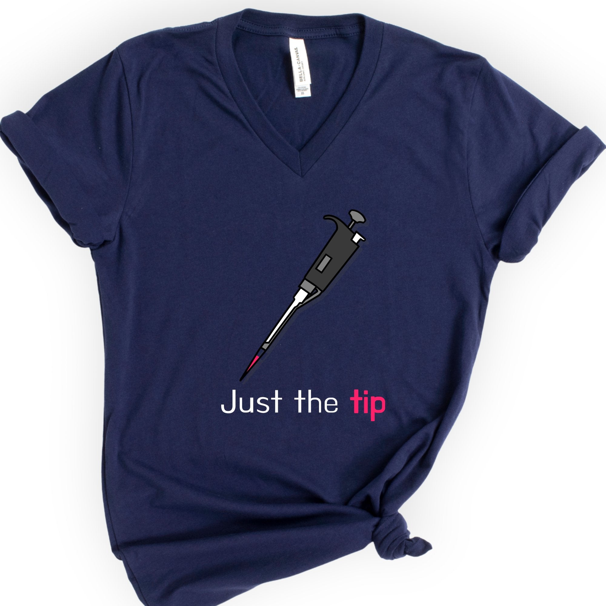 Just The Tip v-neck t-shirt — Navy