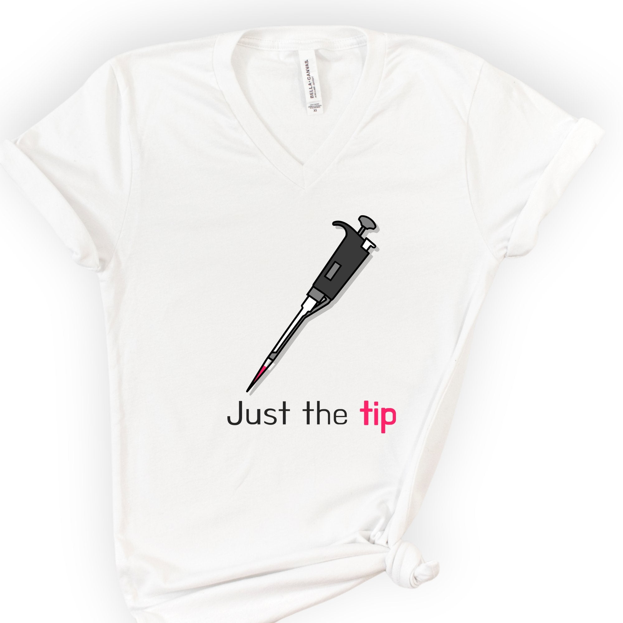 Just The Tip v-neck t-shirt — White