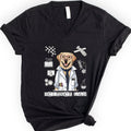 Lab Dog Scientist v-neck t-shirt — Black