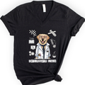 Lab Dog Scientist v-neck t-shirt — Black