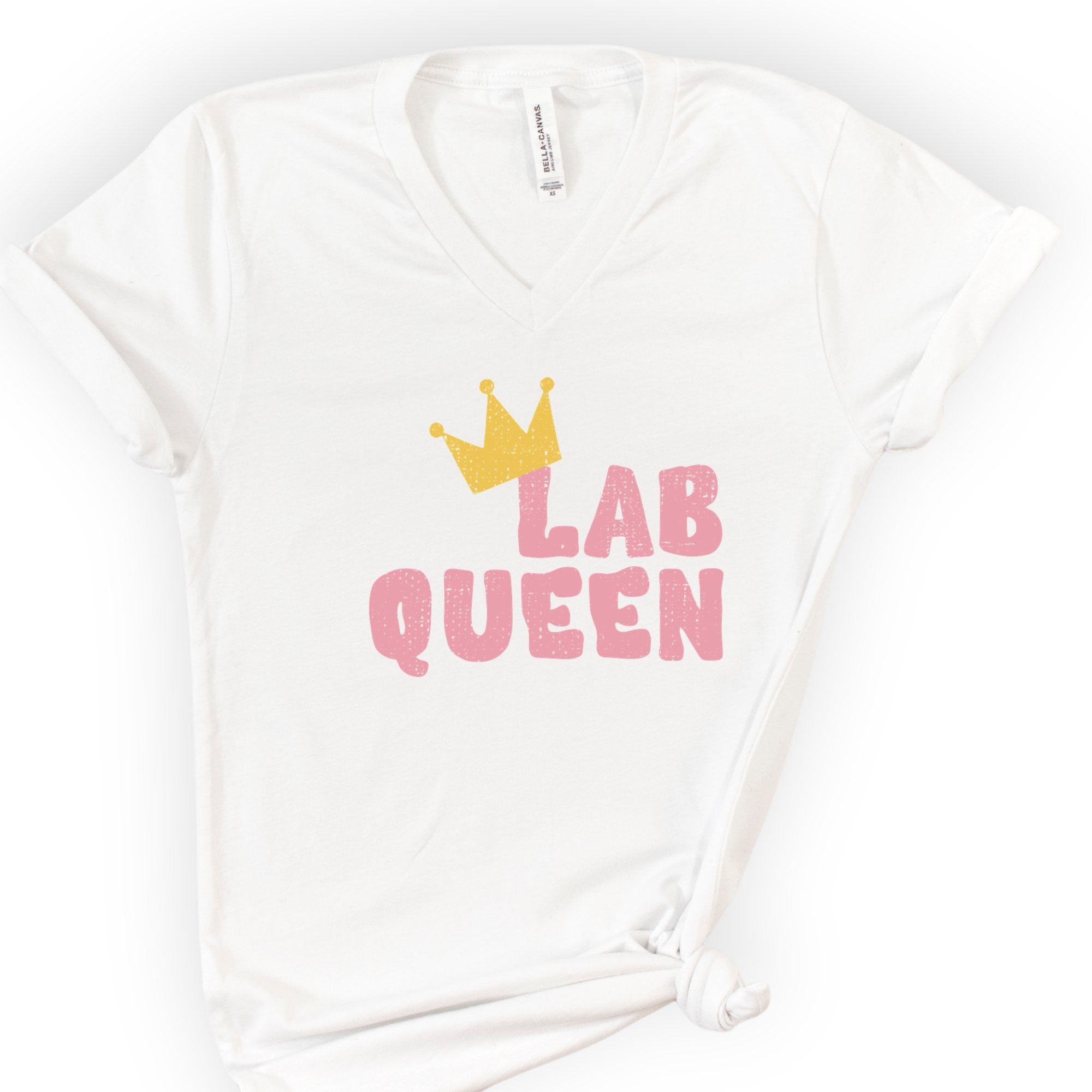 Lab Queen v-neck t-shirt — White