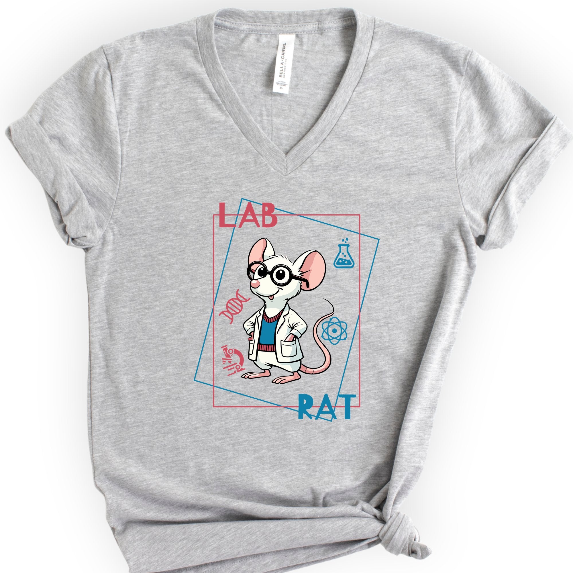 Lab Rat v-neck t-shirt — Athletic Heather