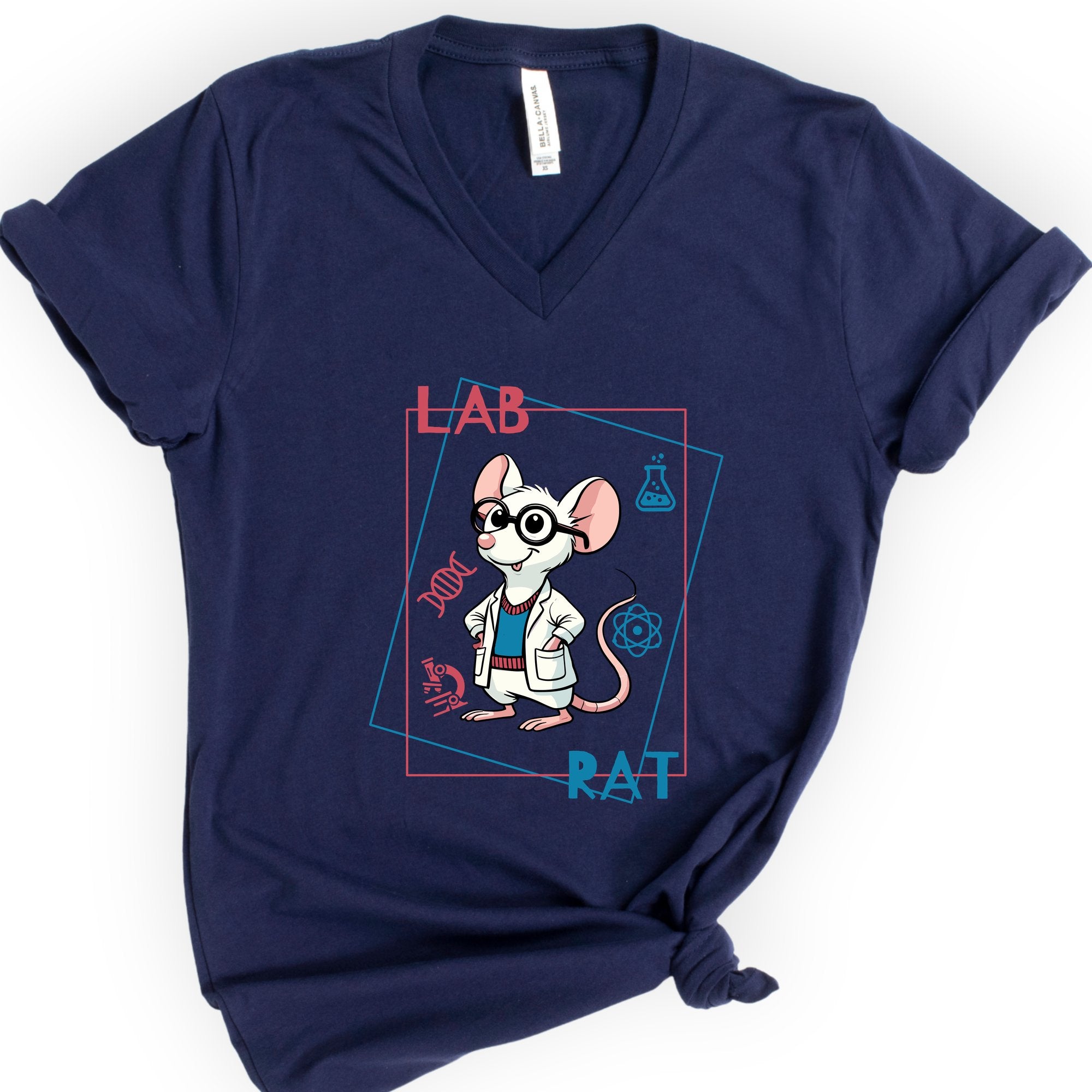 Lab Rat v-neck t-shirt — Navy