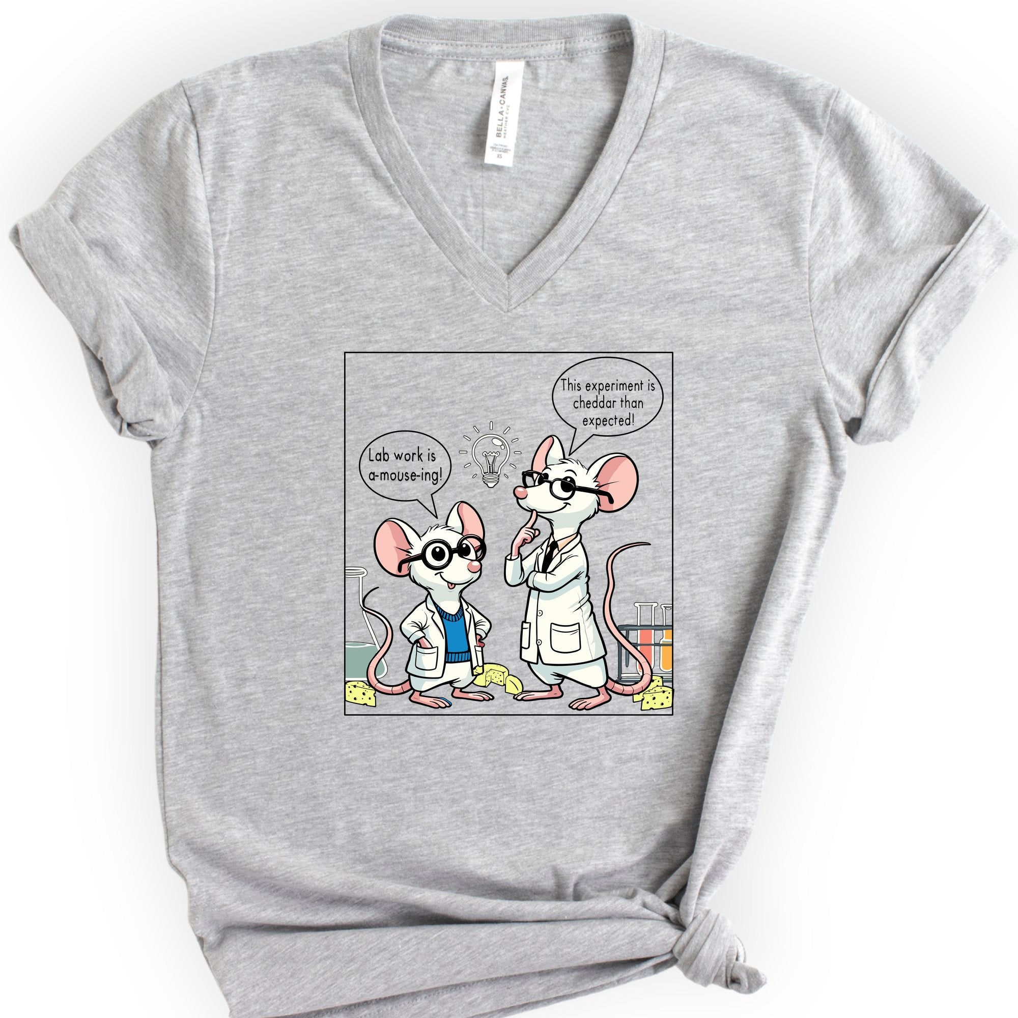 Lab Rats v-neck t-shirt — Athletic Heather
