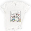 Lab Rats v-neck t-shirt — White