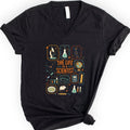 The Life Of A Scientist v-neck t-shirt — Black