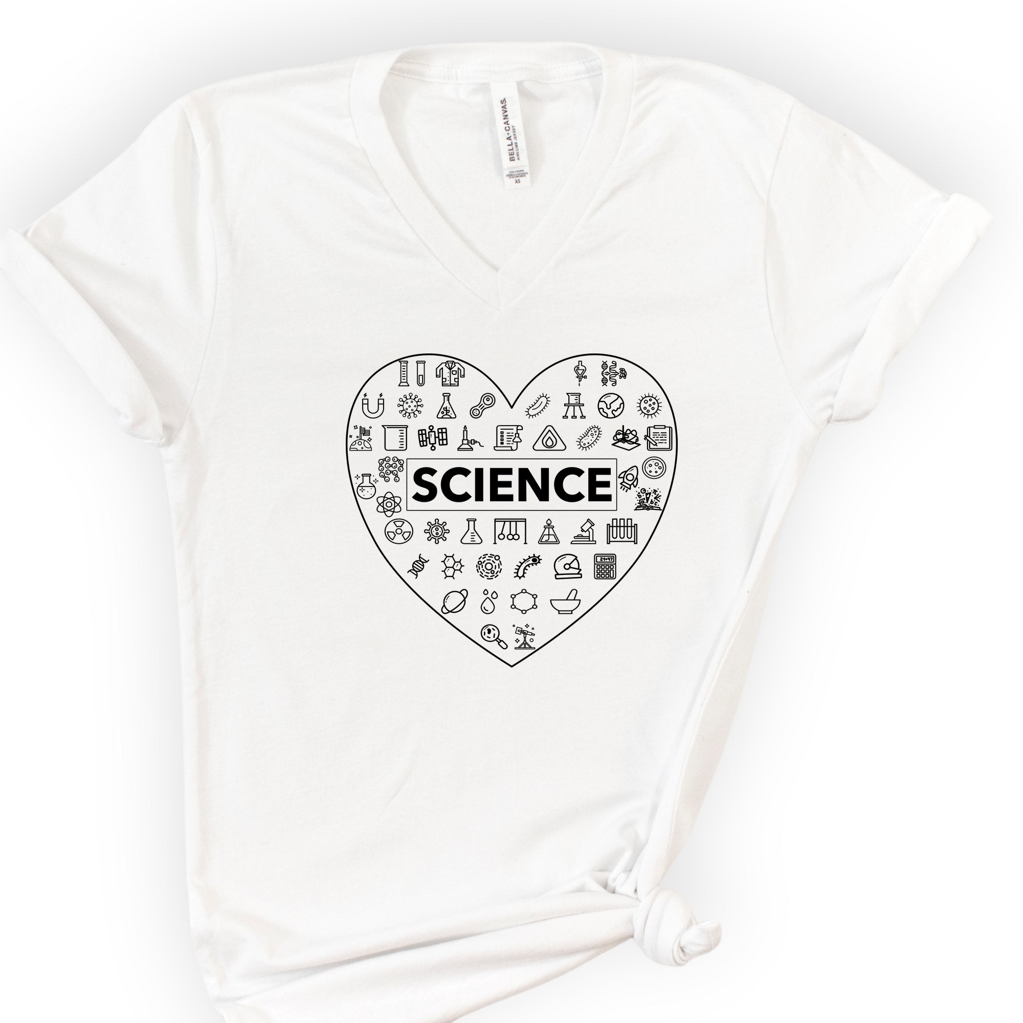 Love of Science v-neck t-shirt — White