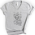 Mass Spec Patent v-neck t-shirt — Athletic Heather