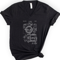 Mass Spec Patent v-neck t-shirt — Black