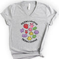 Meowcrobiology v-neck t-shirt — Athletic Heather
