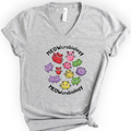 Meowcrobiology v-neck t-shirt — Athletic Heather